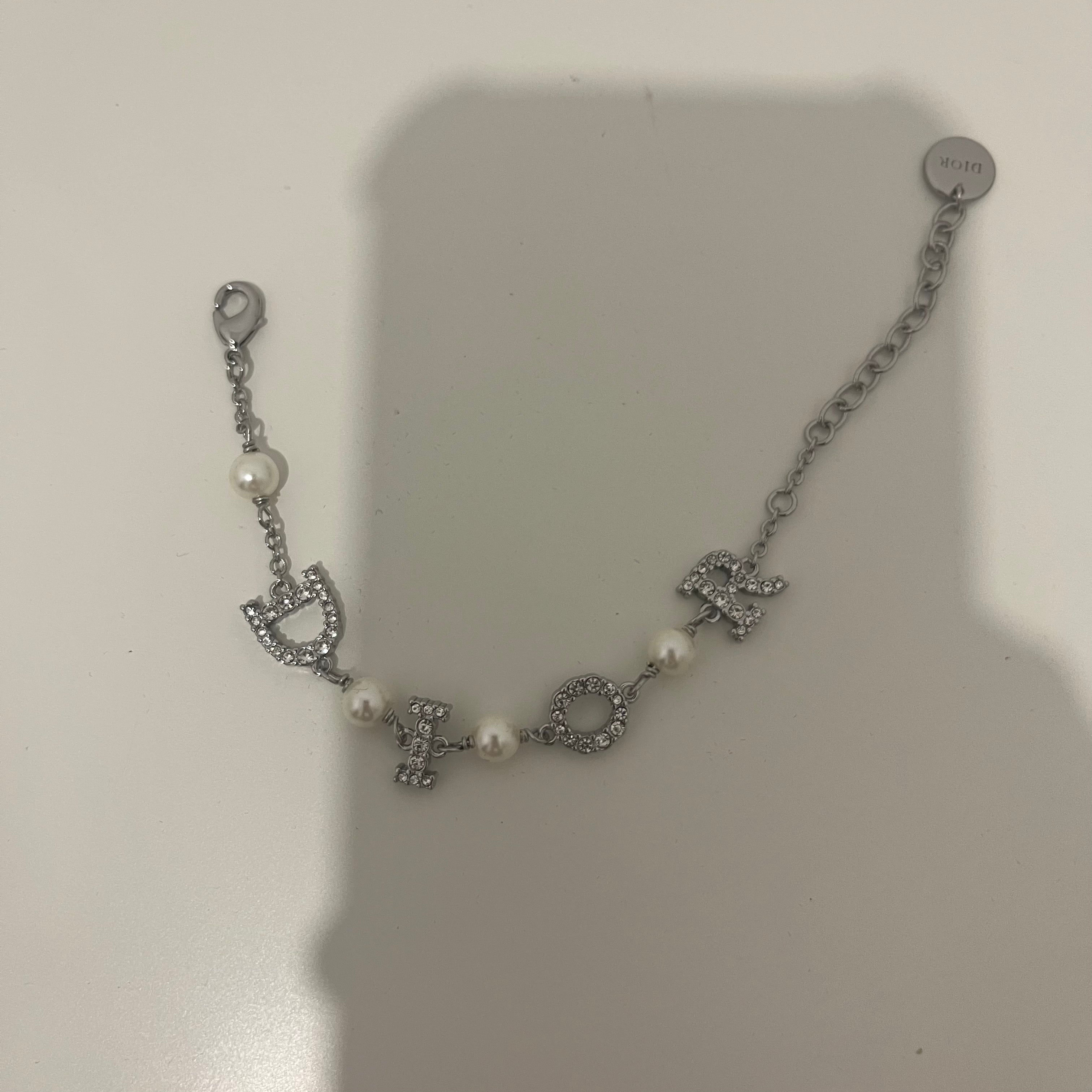 Zilver durrah armband mist parel